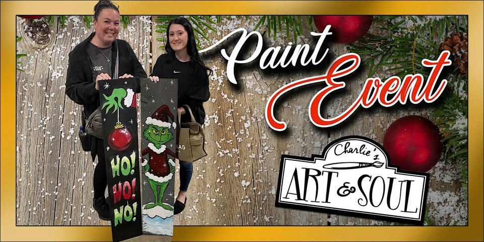 Christmas in July Painting Event with Charlie's Art & Soul at Antietam Brewery — event flyer