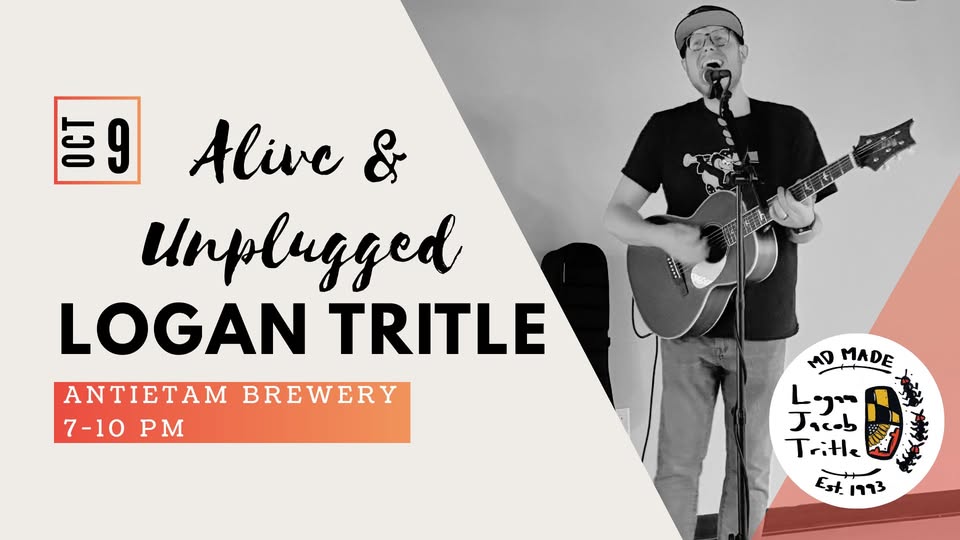 Logan Tritle live acoustic show at Antietam Brewery — event flyer
