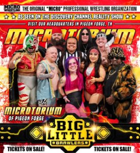 Micro Wrestling Federation live show at Antietam Brewery — event flyer