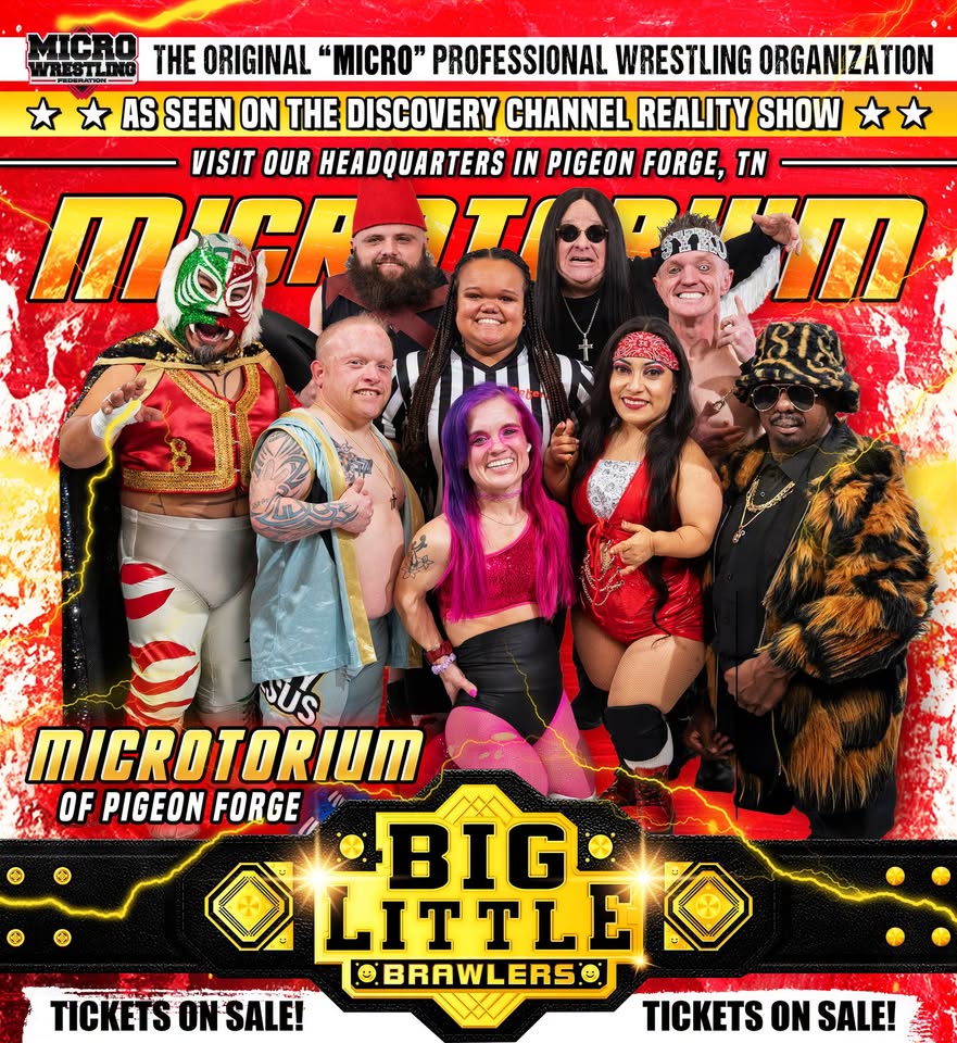 Micro Wrestling Federation live show at Antietam Brewery — event flyer