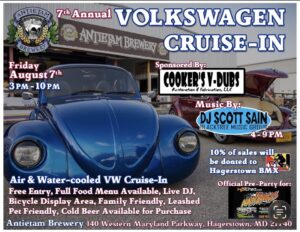 7th Annual Volkswagen Cruise-In at Antietam Brewery — event flyer