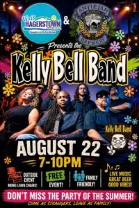 Kelly Bell Band live at Antietam Brewery presented by Visit Hagerstown — free concert flyer